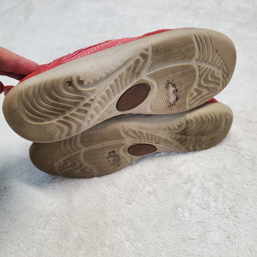 Earth Spirit Pink Coral Suede Leather Sneaker Shoes 7.5 Boho Casual Cottagecore - Picture 5 of 7
